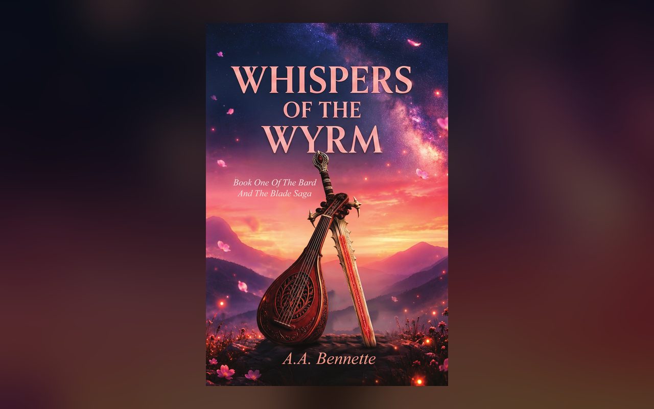 The cover of Whispers of the Wyrm, Book One of The Bard and the Blade Saga